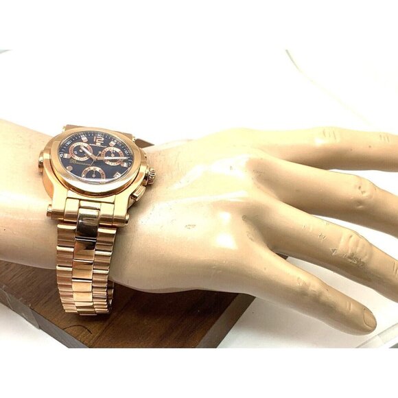 Oceanaut Men's Watch OC0827 Baccara Quartz Chronograph Rose Gold Blue Dial 41mm - Picture 4 of 14